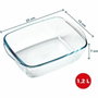 Pyrex Plat Rectangulaire Air Fryer en Verre Borosilicaté 1,2 L