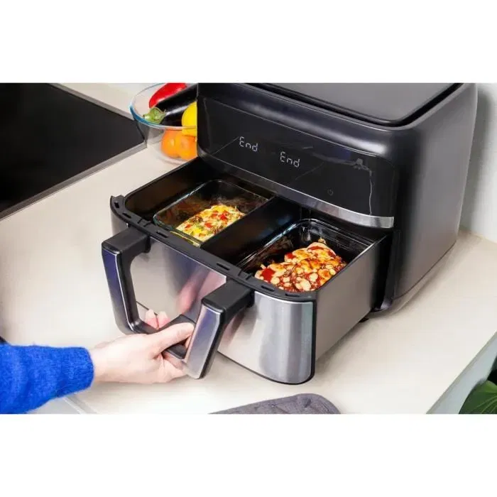 Pyrex Plat Air Fryer 1450143 en verre borosilicate rectangulaire 23 x 15 cm, résistant à la chaleur, pour cuisson et service, passe au lave-vaisselle