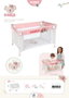 Decuevas Lit Bébé de Voyage Koala Rose pour Poupées jusqu'à 46 cm