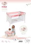 Decuevas Lit Bébé de Voyage Koala Rose pour Poupées jusqu'à 46 cm