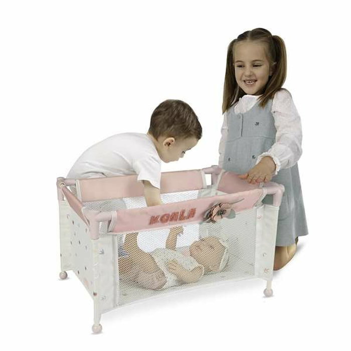 Decuevas Lit Bébé de Voyage Koala Rose pour Poupées jusqu'à 46 cm Decuevas Lit Bébé de Voyage Koala Rose pour Poupées jusqu'à 46 cm
