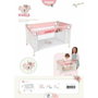 Decuevas Lit Bébé de Voyage Koala Rose pour Poupées jusqu'à 46 cm