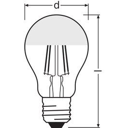 Ledvance/Osram Ampoule LED Classique E27 6,5W 650Lm 2700K