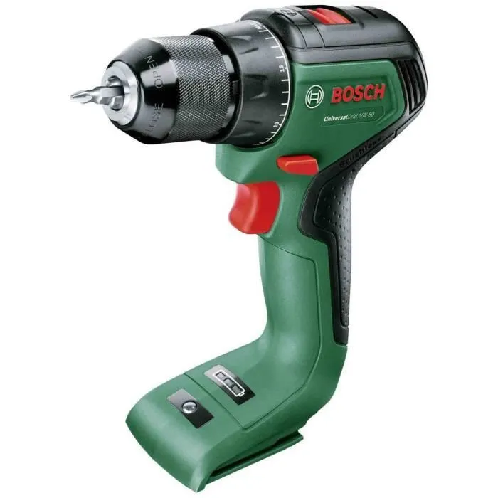 Bosch Perceuse-visseuse sans fil 18V UniversalDrill, 2 vitesses, mandrin 13 mm, pour bois/métal/plastique Bosch Perceuse-visseuse sans fil 18V UniversalDrill, 2 vitesses, mandrin 13 mm, pour bois/métal/plastique