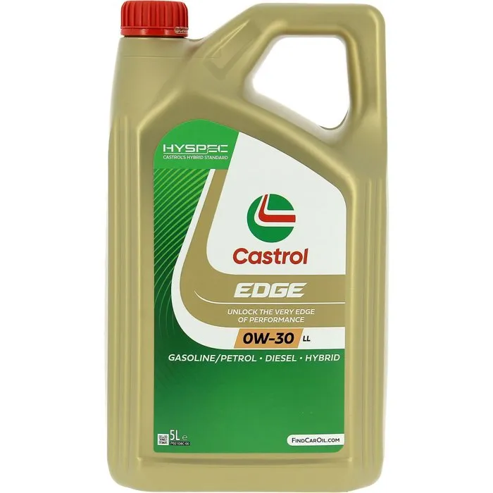 Castrol Huile Moteur EDGE 0W-30 LL 5L - ACEA C3, Longlife-04, 229.31/229.51, VW 504 00/507 00 - Pour Moteurs Essence, Diesel, Hybrides Castrol Huile Moteur EDGE 0W-30 LL 5L - ACEA C3, Longlife-04, 229.31/229.51, VW 504 00/507 00 - Pour Moteurs Essence, Diesel, Hybrides