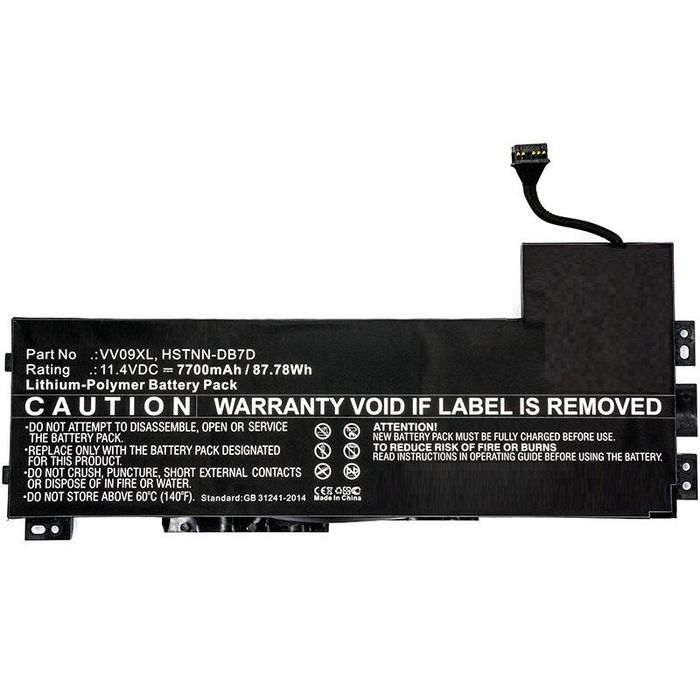 CoreParts Batterie pour HP, 87,78Wh, 11,4V, 7700mAh, Noir CoreParts Batterie pour HP, 87,78Wh, 11,4V, 7700mAh, Noir