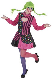 Creaciones Llopis - Déguisement Adulte Clown à Rayes Taille L