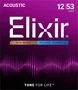 ELIXIR Jeu de cordes acoustiques 80/20 Bronze POLYWEB Light 12-53