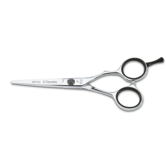 Tres Claveles - Tijera Zircon - Ciseaux de coiffure 12,7 cm (5") avec lame rasoir, acier inoxydable forgé à chaud, ergonomiques Tres Claveles - Tijera Zircon - Ciseaux de coiffure 12,7 cm (5") avec lame rasoir, acier inoxydable forgé à chaud, ergonomiques