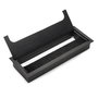 Emuca Passe-câbles de table Quadrum rectangulaire 269x80mm Noir