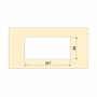 Emuca Passe-câbles de table Quadrum rectangulaire 269x80mm Noir