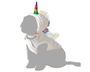 Déguisement pour animal de compagnie licorne taille S, coloris blanc en polyester pour chien, thème fantaisie