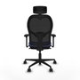 Piqueras y Crespo Chaise de Bureau avec Appui-tête Jorquera 3D036N2 Bleu clair