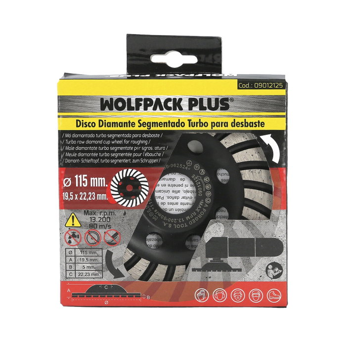 WOLFPACK LINEA PROFESIONAL Disque Diamant 115 mm Segmenté Turbo WOLFPACK LINEA PROFESIONAL Disque Diamant 115 mm Segmenté Turbo