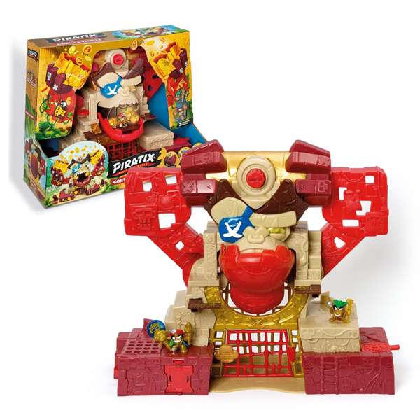 Magic Box Templo Gorila Piratix - Jeu de construction avec 2 figurines Piratix exclusives, 1 totem, 4 pièces et 3 accessoires - Dimensions 47,5 x 36,6 x 16,5 cm Magic Box Templo Gorila Piratix - Jeu de construction avec 2 figurines Piratix exclusives, 1 totem, 4 pièces et 3 accessoires - Dimensions 47,5 x 36,6 x 16,5 cm