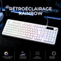 The G-Lab KEYZ CAESIUM EX - Clavier gamer membrane Rainbow - Blanc