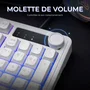 The G-Lab KEYZ CAESIUM EX - Clavier gamer membrane Rainbow - Blanc