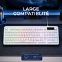 The G-Lab KEYZ CAESIUM EX - Clavier gamer membrane Rainbow - Blanc