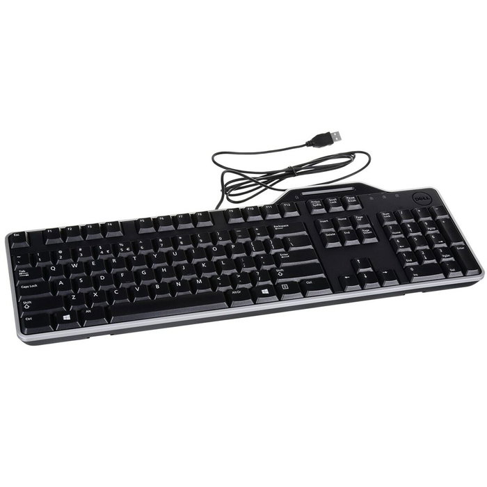 Dell KB813 Clavier avec lecteur de carte à puce, USB, QWERTY, Noir