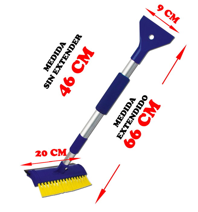 LAMS Grattoir à glace télescopique 46-66 cm avec brosse 20 cm LAMS Grattoir à glace télescopique 46-66 cm avec brosse 20 cm