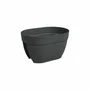 Artevasi Jardinière de balcon CAPRI CAMPANA - 40 ma - Plastique anthracite - 39 x 25,6 x 22,5 cm - Décoration extérieure