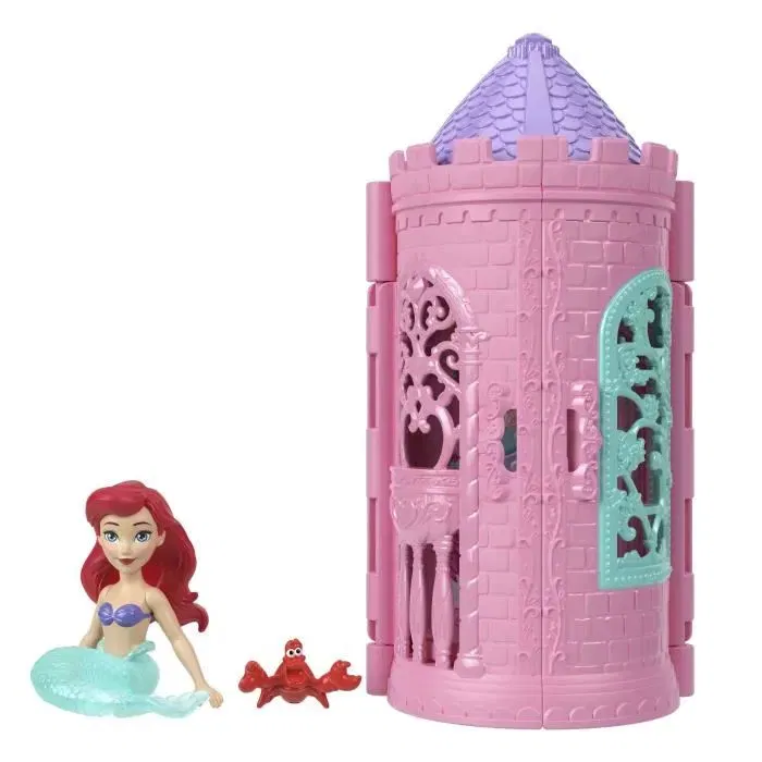 Disney Princess Tourelle de Château Jouet, 3 Pièces Espaces de Jeu avec Princesse Miniature et Accessoires, JBL46, Pour Enfants 3 Ans et Plus Disney Princess Tourelle de Château Jouet, 3 Pièces Espaces de Jeu avec Princesse Miniature et Accessoires, JBL46, Pour Enfants 3 Ans et Plus
