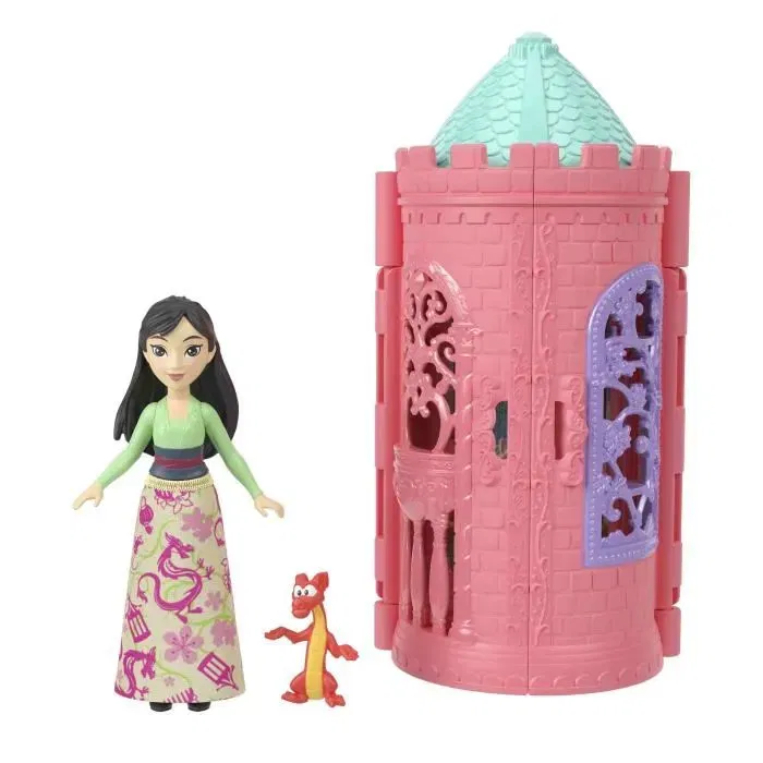 Disney Princess Tourelle de Château Jouet, 3 Pièces Espaces de Jeu avec Princesse Miniature et Accessoires, JBL46, Pour Enfants 3 Ans et Plus Disney Princess Tourelle de Château Jouet, 3 Pièces Espaces de Jeu avec Princesse Miniature et Accessoires, JBL46, Pour Enfants 3 Ans et Plus