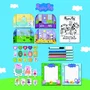 Lisciani Giochi Sac à dos d'école de dessin Peppa Pig avec feutres, cahier de coloriage, tableau effaçable et autocollants - Pour enfants à partir de 3 ans