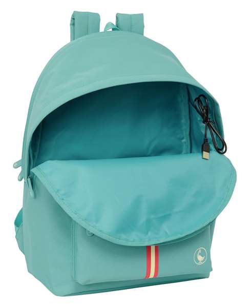 El Ganso Basics Sac à dos double pour ordinateur portable 15,6" avec charge USB Aquarelle 31 x 44 x 18 cm