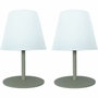Lumisky Set de 2 lampes de table sans fil TWINS Olive Vert 16 cm