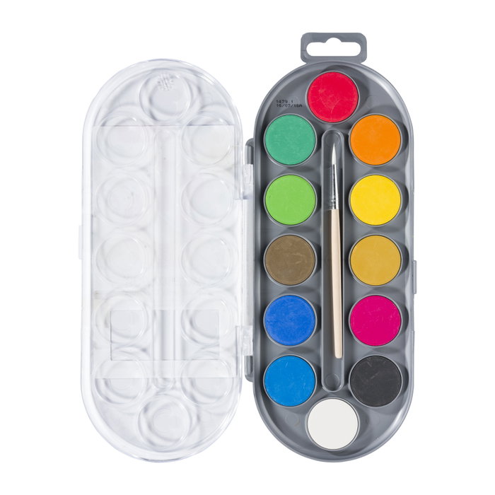 Bruynzeel Kids Étui d'aquarelles 12 couleurs avec pinceau