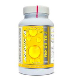 AIRBIOTIC Fish Oil TG 1300mg 60 gélules – Omega 3 EPA DHA Vitamine E, Haute Concentration