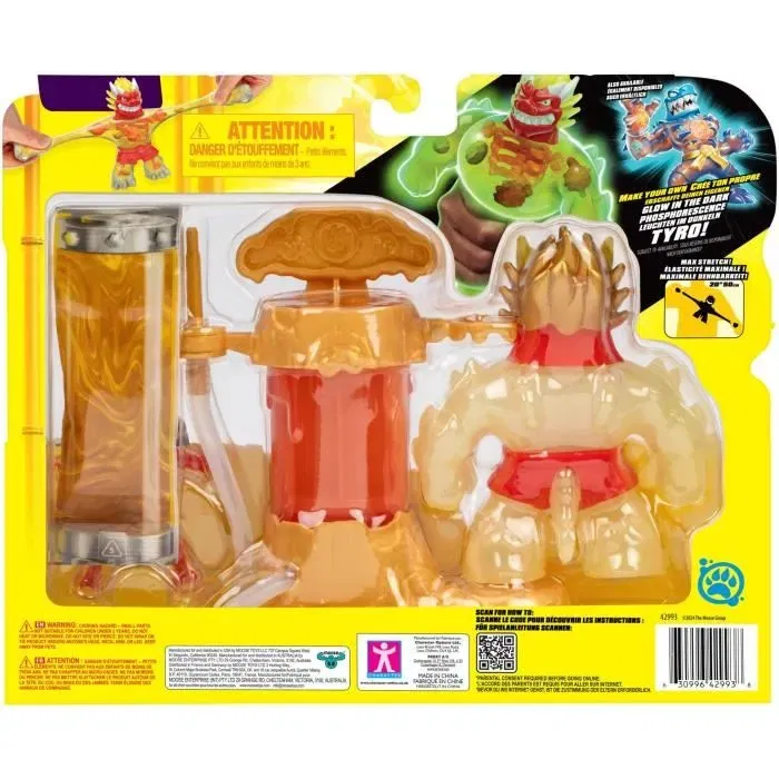 Heroes Of Goo Jit Zu Figurine Creator Rayon-X Blazagon 11 cm - Figurine Élastique avec Pompe et Ingrédients, Jouet pour Enfants à partir de 4 ans