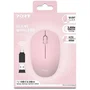 Port Designs Souris Sans Fil Collection II 2.4 GHz Rose - Silencieuse et Compacte - Modèle 900541