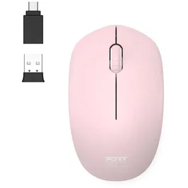 Port Designs Souris Sans Fil Collection II 2.4 GHz Rose - Silencieuse et Compacte - Modèle 900541