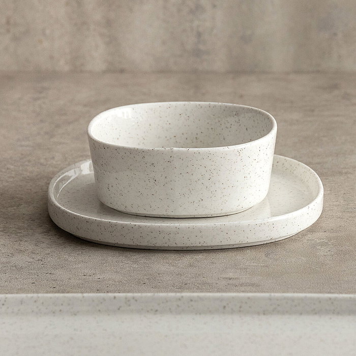 Bol pour Apéritifs Bidasoa Elite Blanc Céramique 18 x 18 x 3,5 cm (8 Unités)