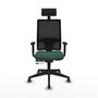 Piqueras y Crespo Chaise de Bureau Horna avec Appui-tête et Mécanisme Sincro/Traslack - Vert Bouteille