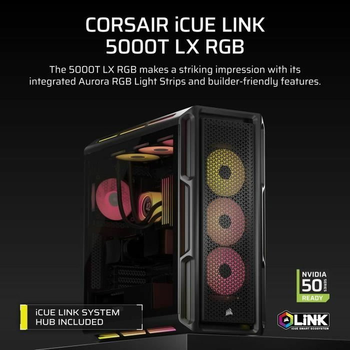 Corsair 5000T LX RGB Noir