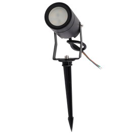 Projecteur de jardin GU10 avec piquet - Finition noire
