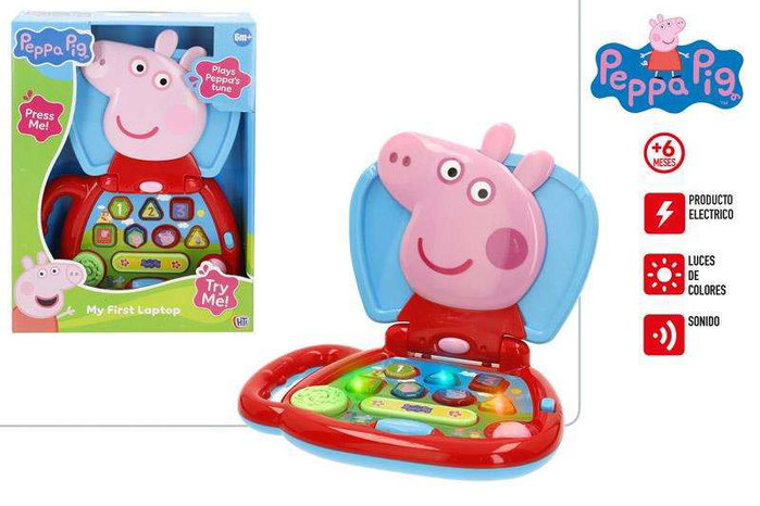 Peppa Pig - Mon premier ordinateur avec lumières et sons - Jeu éducatif interactif pour enfant dès 18 mois