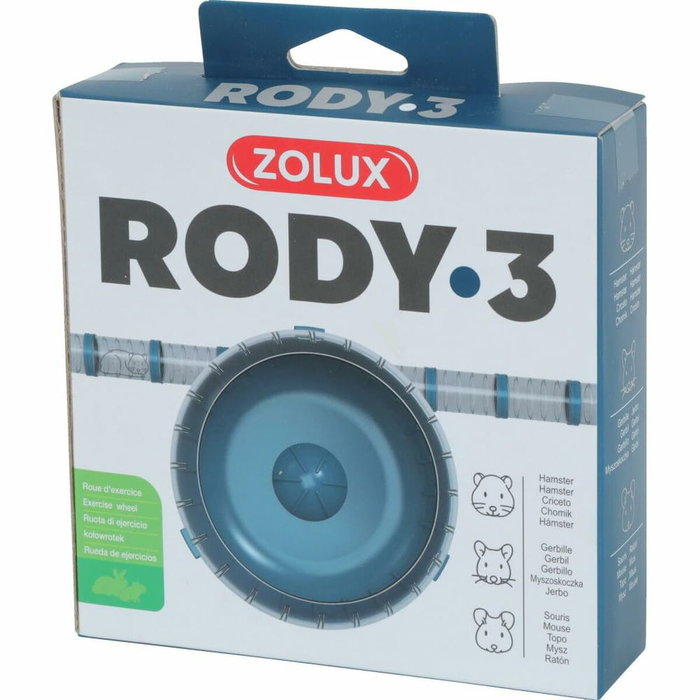 Zolux Roue d'exercice silencieuse bleue pour cages Rody3 et Rodylounge