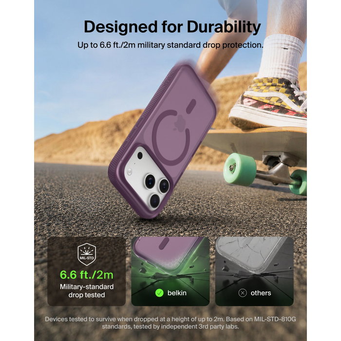Belkin Coque SheerForce Grip pour iPhone 18 Pro Max et iPhone 17 Pro Max, Rouge