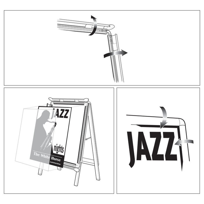 Tableau d’affichage Nobo Aluminium polypropylène