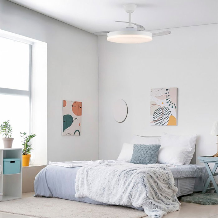 Ventilateur de Plafond avec Lumière CristalRecord Blanc 72 W (3000 K) (4000 K)