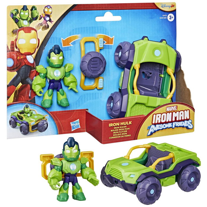 Hasbro Figurine Iron Hulk et véhicule Bolide blindé Marvel Iron Man and his Awesome Friends Hasbro Figurine Iron Hulk et véhicule Bolide blindé Marvel Iron Man and his Awesome Friends