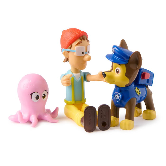 Spin Master - Pack de Figurines Pat'Patrouille Chase et Capitaine Turbot - Figures Articulées - 6,3 cm et 10,1 cm - Dès 3 ans
