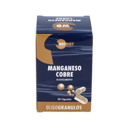 WAYDIET NATURAL PRODUCTS Manganèse-Cuivre Oligogránulos 50 gélules Complément Alimentaire Antimicrobien