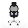 Piqueras y Crespo Chaise de Bureau 2D086N2 Bleu clair avec Appui-tête
