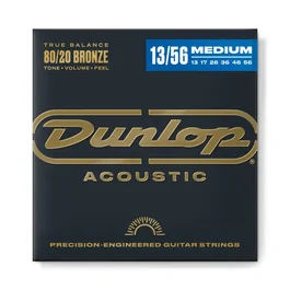 DUNLOPST Jeu de cordes acoustiques Bronze 80/20 Medium 13-56