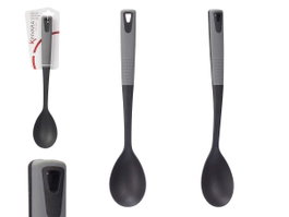 Kinvara Cuillère de cuisine gris/noir 6,5x34x2 cm plastique TPR PBT (Set de 24)